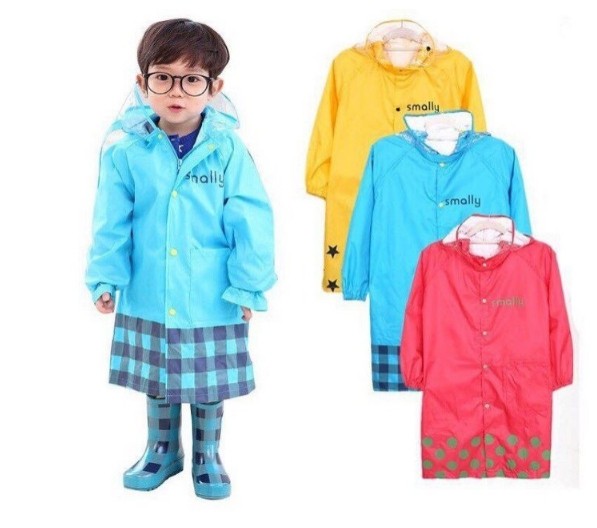 韓國設計SMALLY兒童雨衣(帶背書包設計)